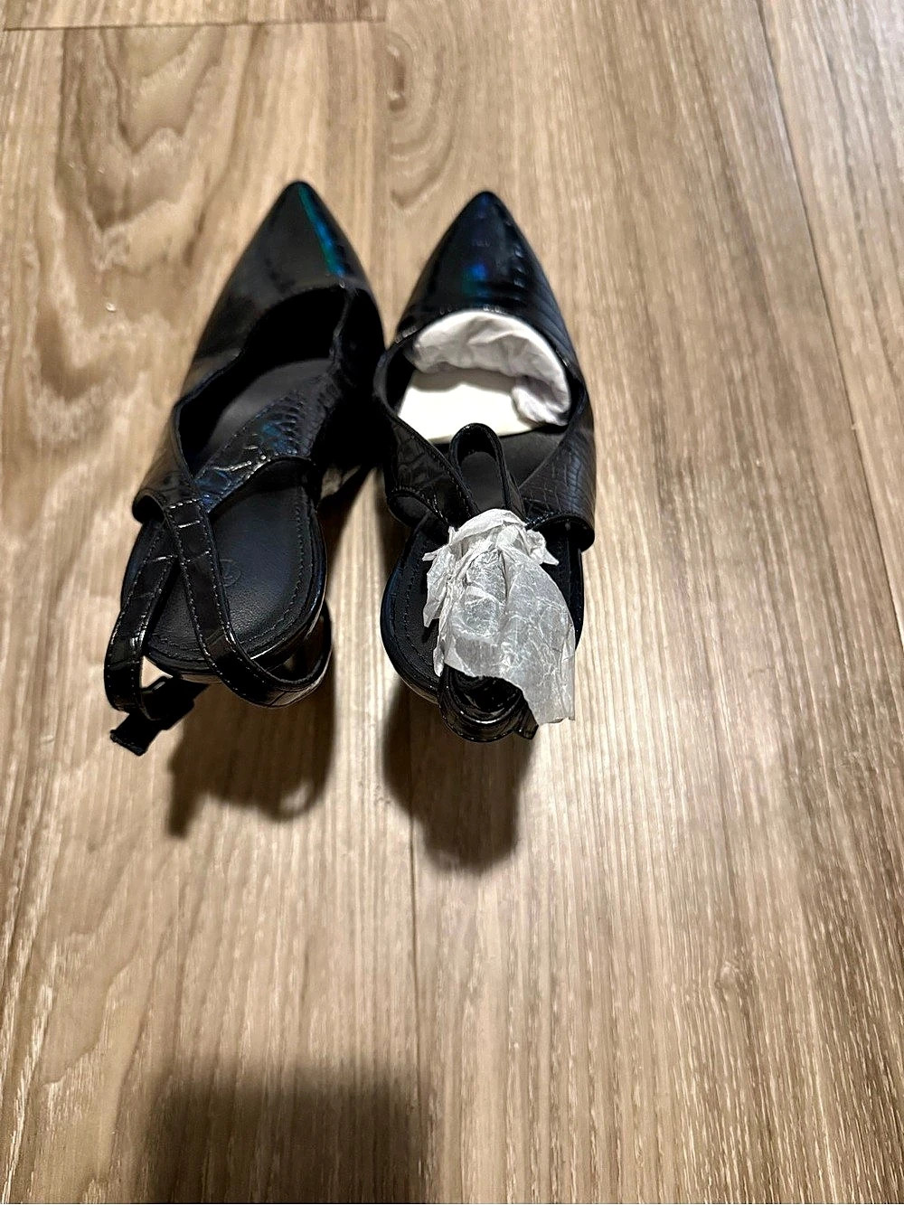 Black Pointed-Toe Slingback Heels Like New